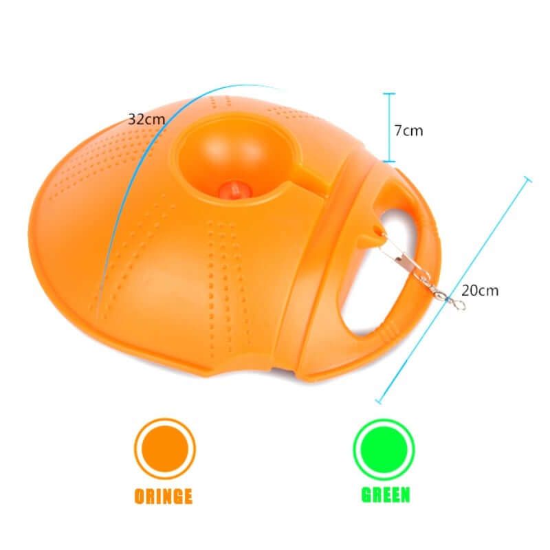 Senior tennis training equipment, durable orange practice tool with tennis ball seat for improved performance.