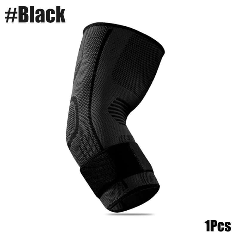 Tennis Protective Gear – Durable & Comfortable Multi-Sport Protection, black elbow guard for athletes.