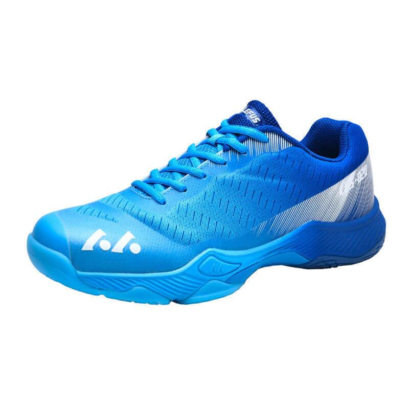 Breathable tennis shoes for men and women in blue, designed for comfort and performance during sports and casual wear.