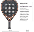 Carbon fibber padel racket ERA 1.0 specifications, featuring 18K carbon fiber and 3D stereo surface for professionals.