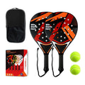Entry-level Padel Tennis Racket With An ABS Frame, includes two rackets, a bag, and tennis balls.