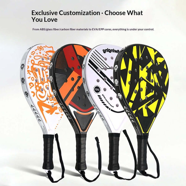 Entry-level Padel Tennis Racket With An ABS Frame in a variety of designs and colors for beginner players.