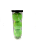 High Elasticity Durable Training Tennis Rubber Barrel Ball in a clear tube, ideal for practice and drills.