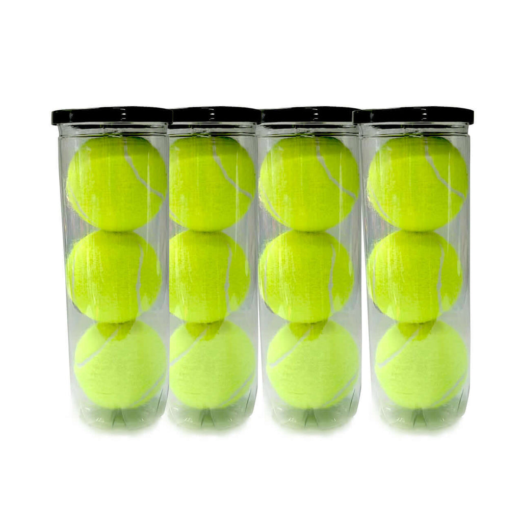 High Elasticity Durable Training Tennis Rubber Barrel Ball in vibrant yellow packaging for practice.