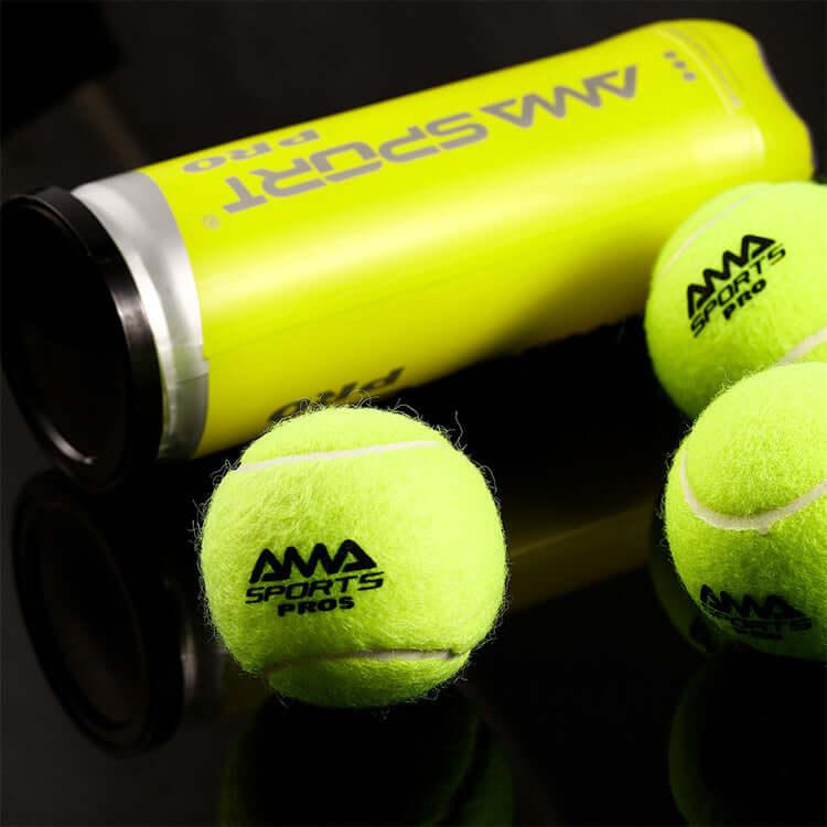 High Elasticity Tennis Training Balls and storage tube for durable practice and skill enhancement.