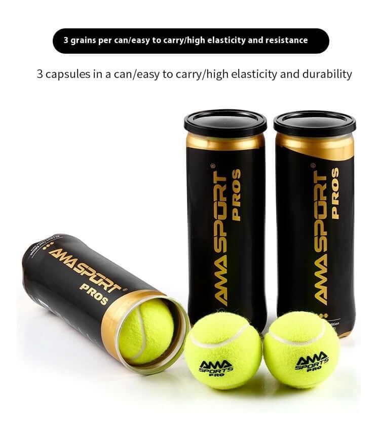 High elasticity tennis training balls in cans, showcasing durability and easy carry features.