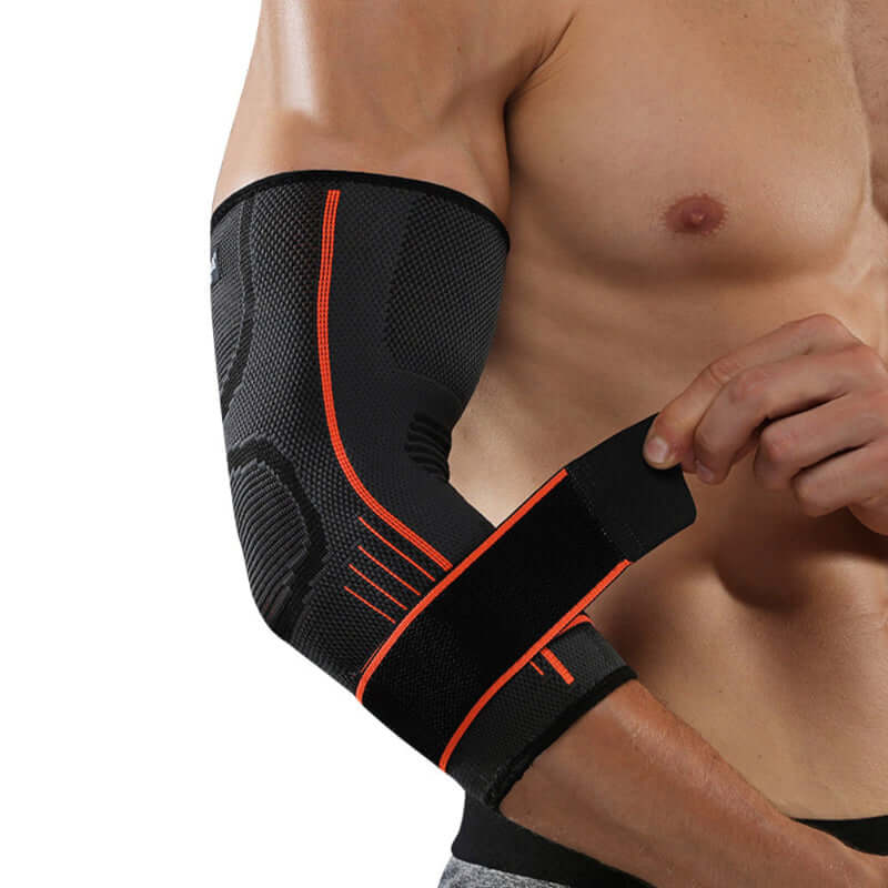 Tennis Protective Gear – Durable & Comfortable Multi-Sport Protection worn by an athlete, showcasing nylon sleeve.