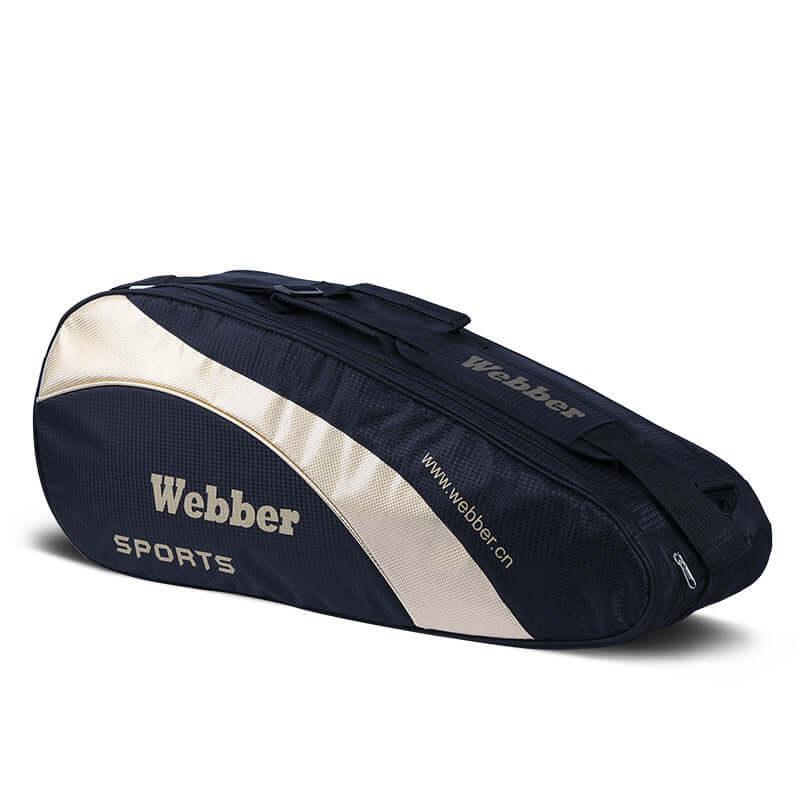 Portable Racket Bag in navy, designed for sports, featuring a large compartment for rackets and accessories.