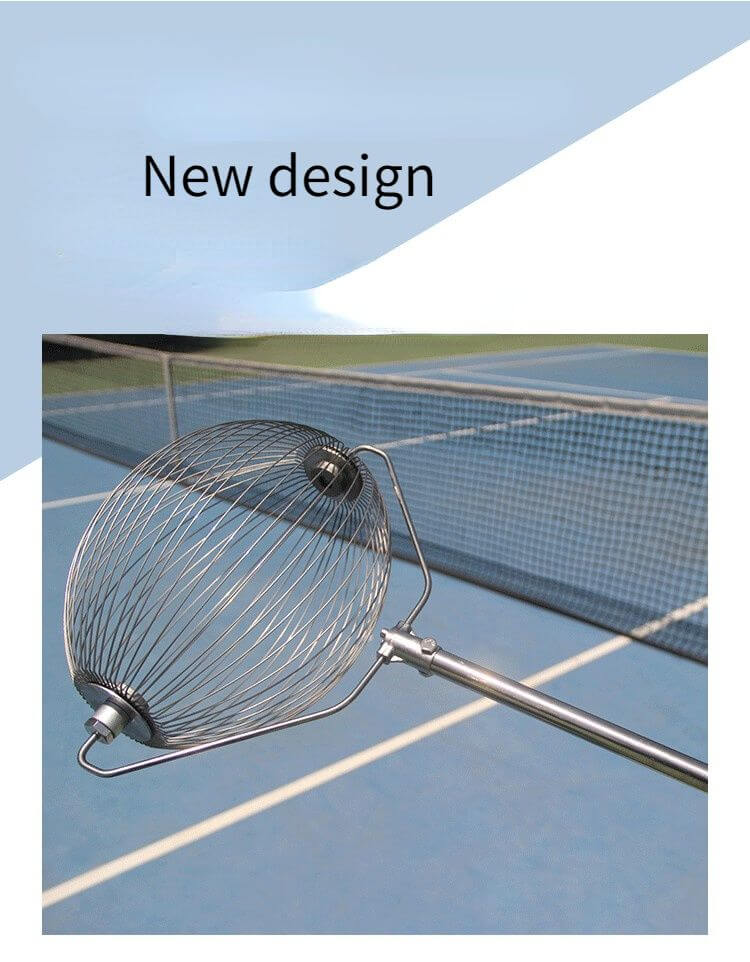 Portable Tennis Ball Picker Roller Type Basket Picking Without Bending for easy ball retrieval.