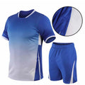 Tennis Suit for Men – Summer Sports T-Shirt & Shorts Set (M–5XL) in blue, featuring breathable fabric for summer play.