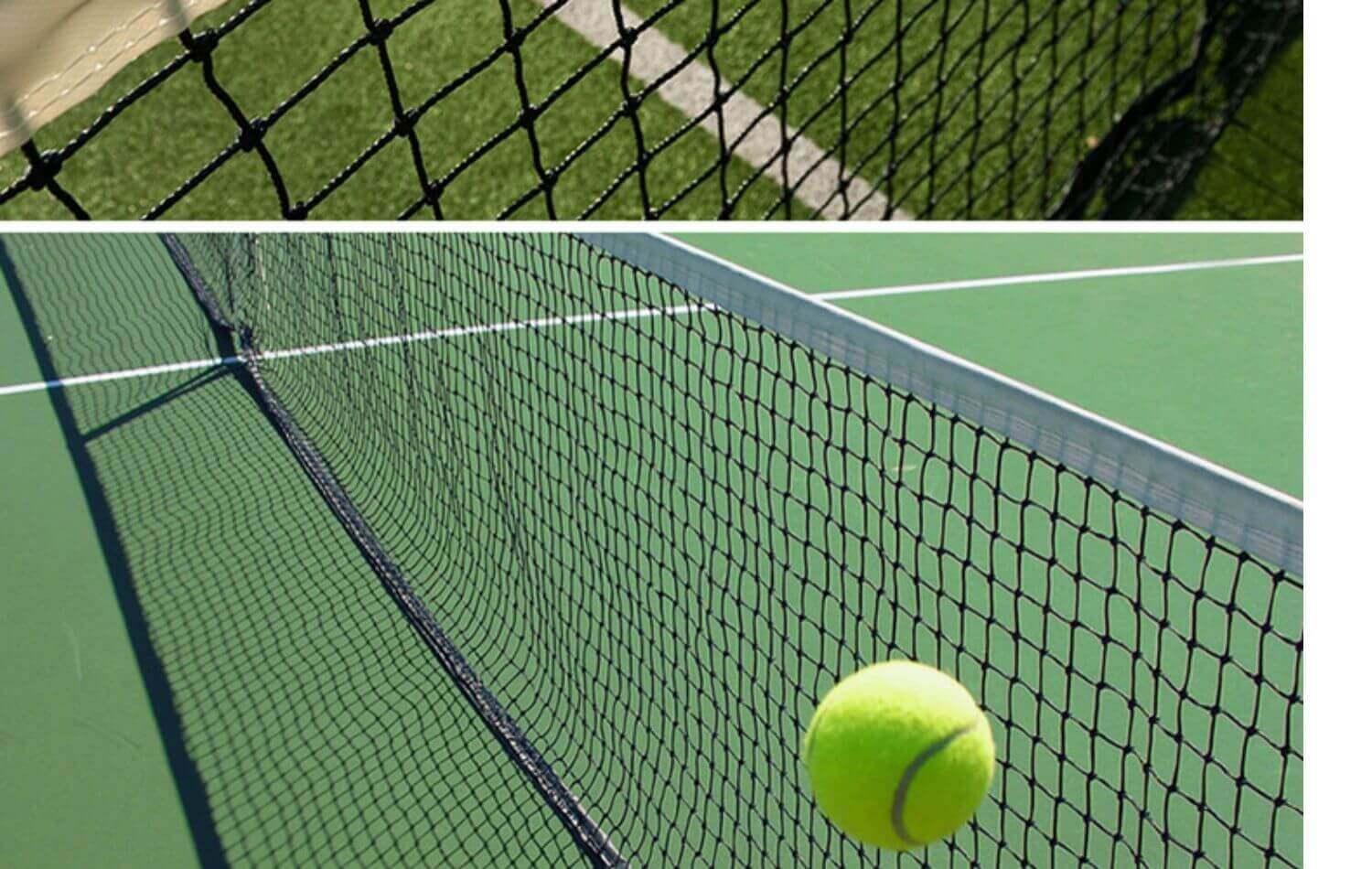 Professional tennis court net showcasing durability and precision, perfect for intense matches and training.
