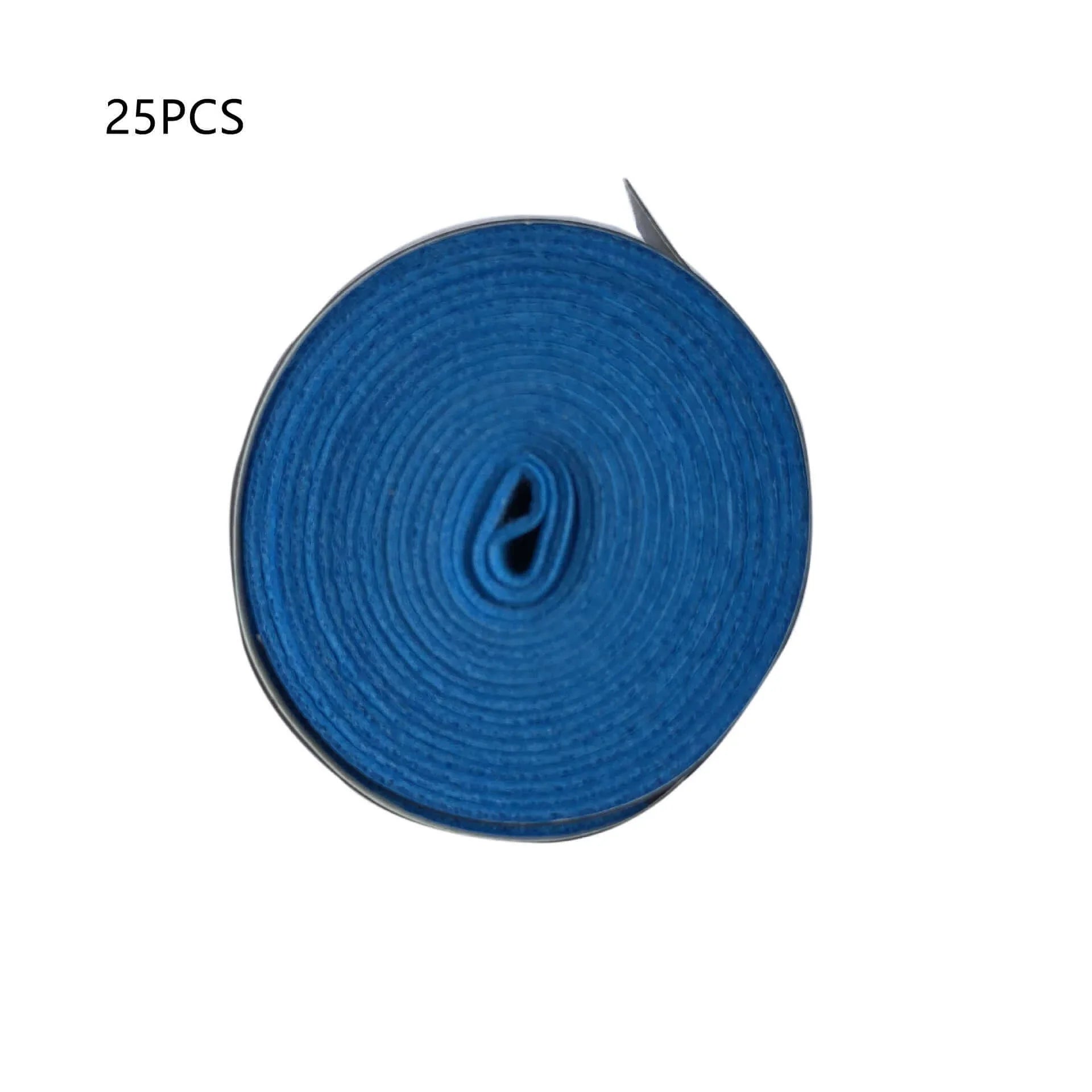 Racket Grip Tape roll in blue color, showcasing non-slip frosted surface, 25PCS for enhanced grip and comfort.