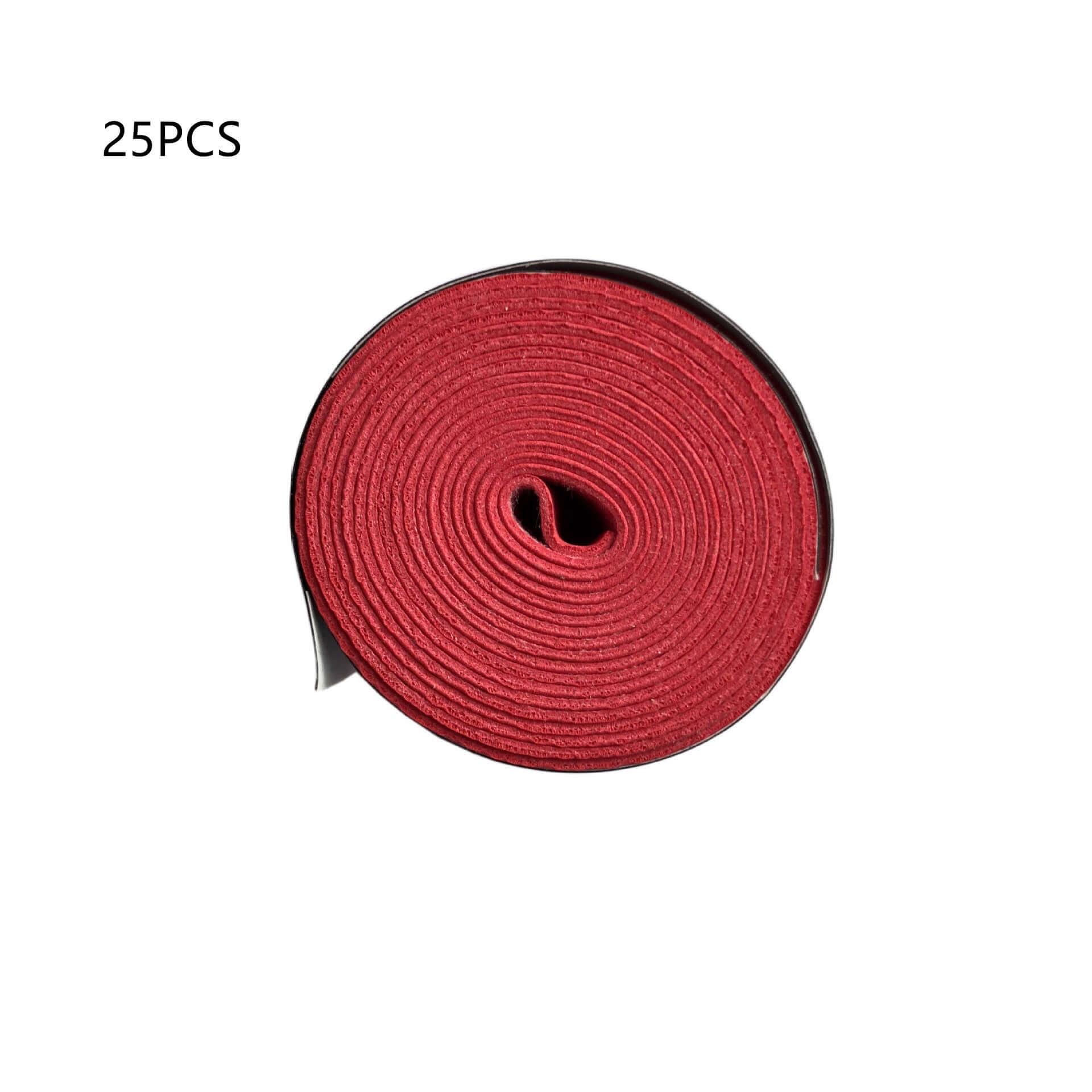 Racket Grip Tape roll in red color, showcasing high-quality, durable, non-slip textured surface for enhanced grip.