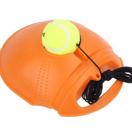 Beginner tennis training equipment featuring durable practice tool with tennis ball and base for skill enhancement.