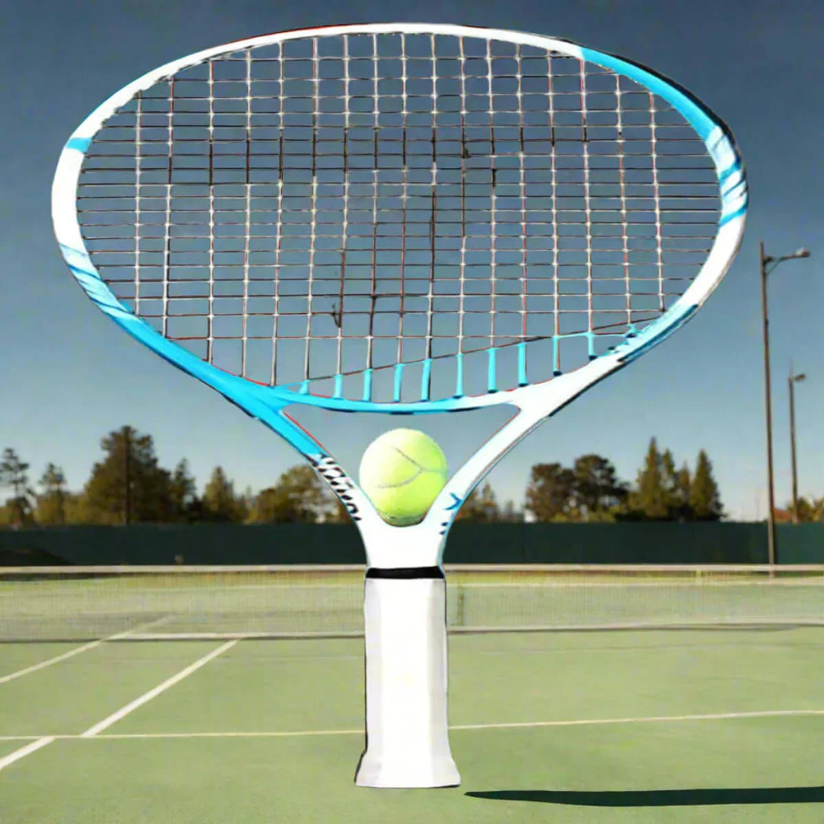 Teloon Tennis Racket featuring a tennis ball, ideal for precision and performance on clay, grass, or hard courts.
