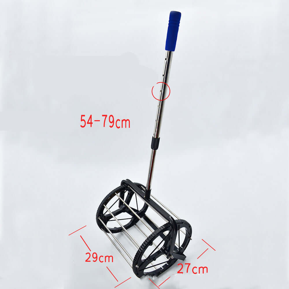 Tennis Ball Picker Pick Up Basket Tennis Trainer Recycler with adjustable handle and durable design.