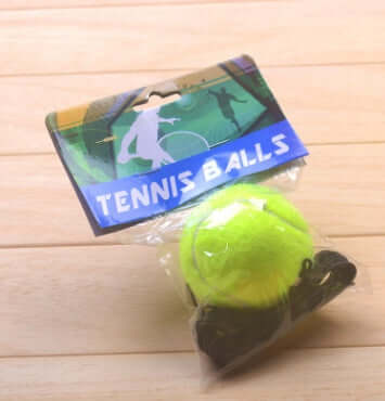 Tennis with Tennis String packaging showing bright yellow tennis balls for practice and play.