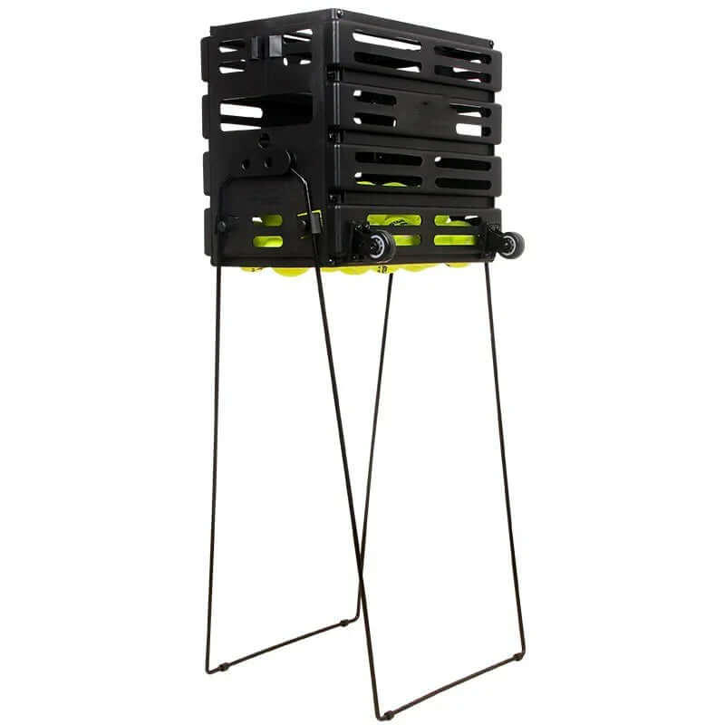 Tennis Cart Storage Basket with wheels, portable design for easy carrying and sturdy use.