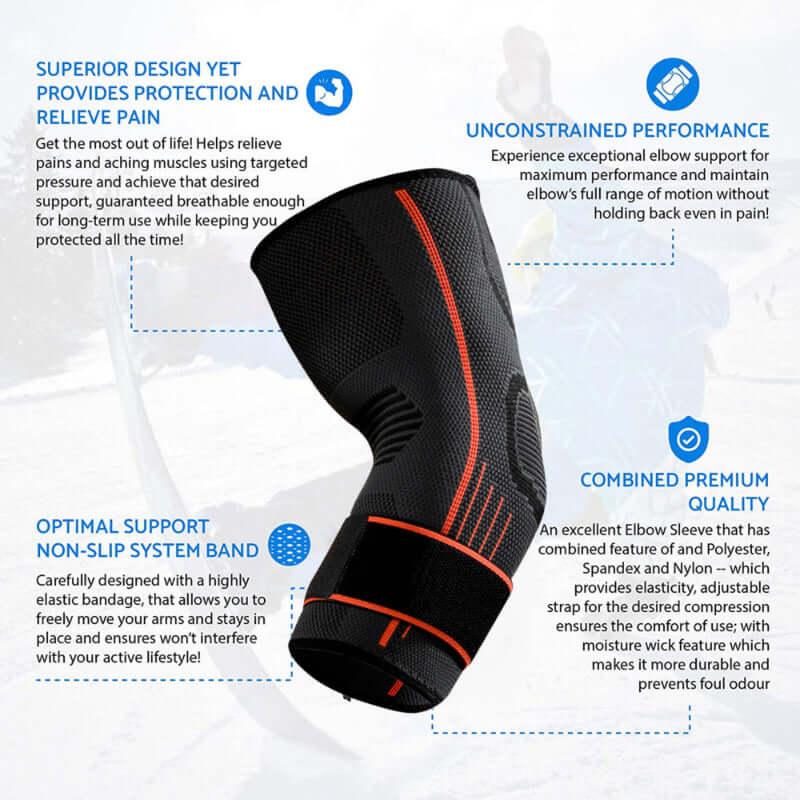 Tennis Protective Gear – Durable & Comfortable Multi-Sport Protection elbow sleeve for pain relief and performance.
