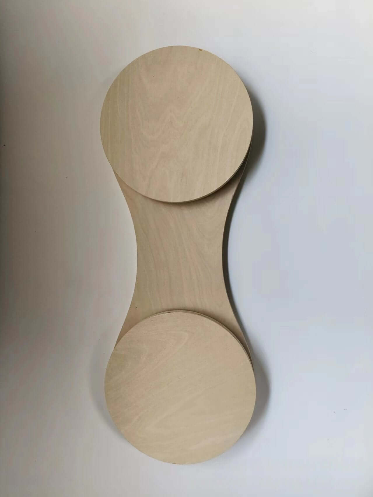 Tennis Power Chain Wood Surf Balance Board Swing Trainer from above, showcasing sleek wooden design.