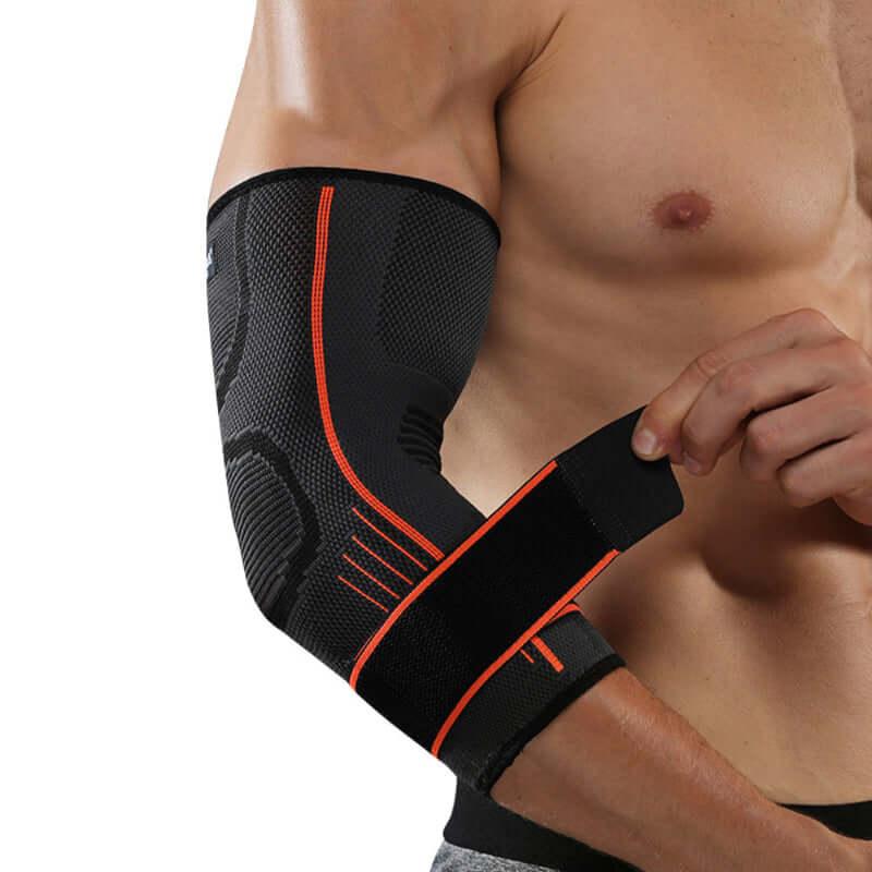 Tennis Protective Gear – Durable & Comfortable Multi-Sport Protection worn by an athlete, showcasing nylon sleeve.