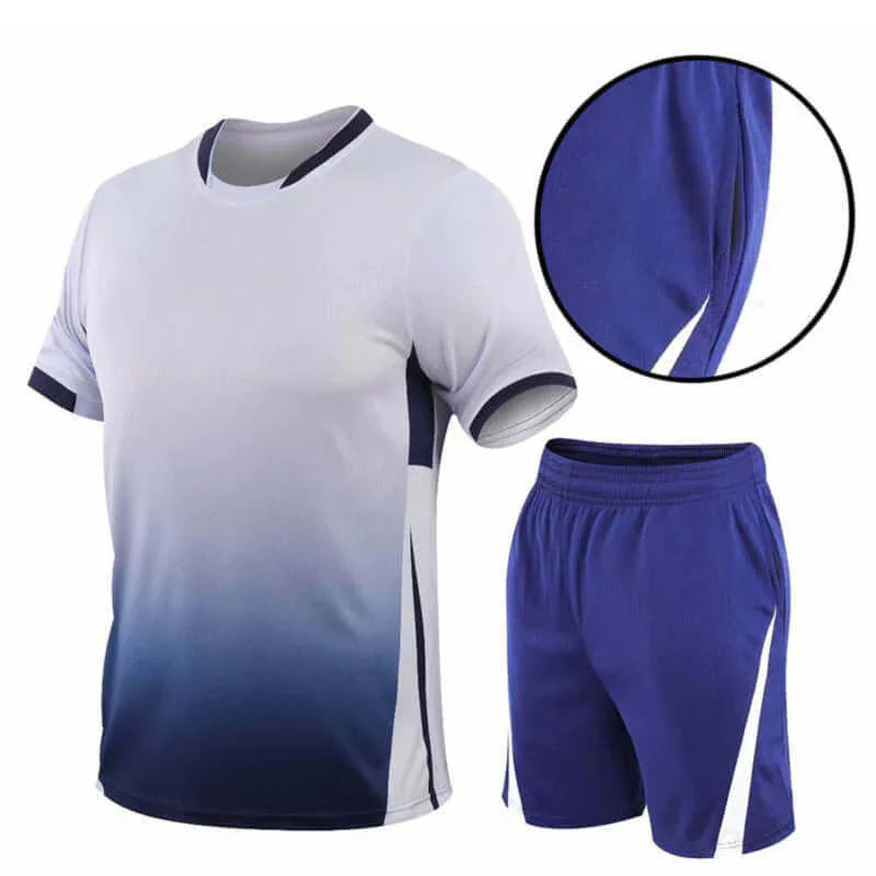Tennis Suit for Men – Summer Sports T-Shirt & Shorts Set (M–5XL) featuring breathable fabric and stylish design.