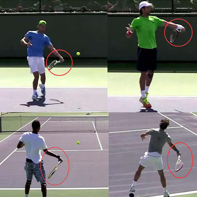 Tennis fixed wrist exerciser Wrist fixed exerciser Correct wrong wrist movements in action during a tennis match.